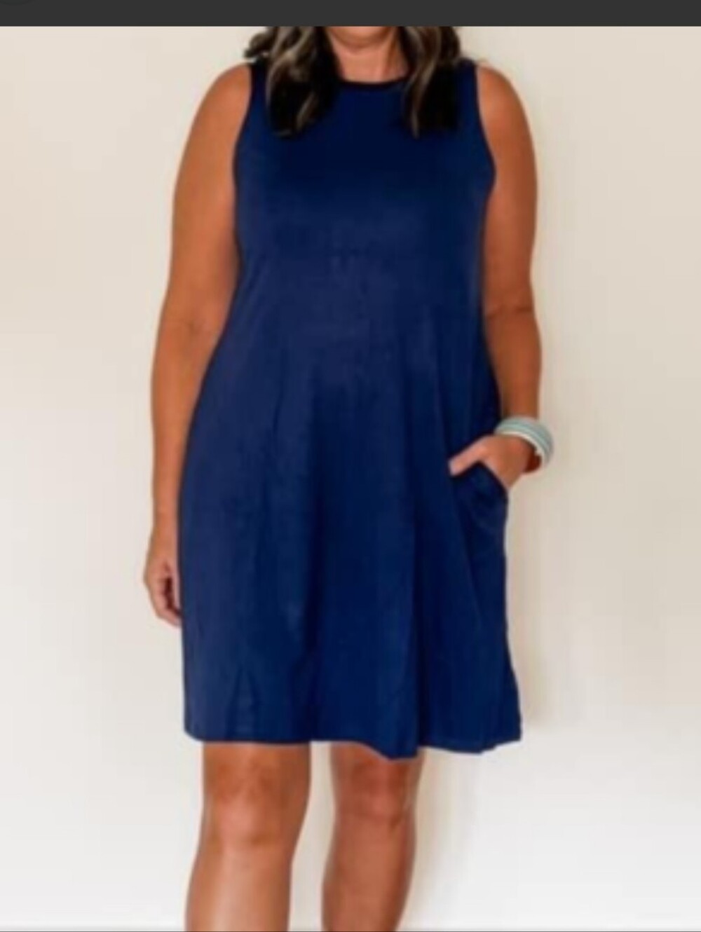LuLaRoe "Charlotte" Sleeveless Midi Swing Dress with Pockets | Rayon Spandex - L